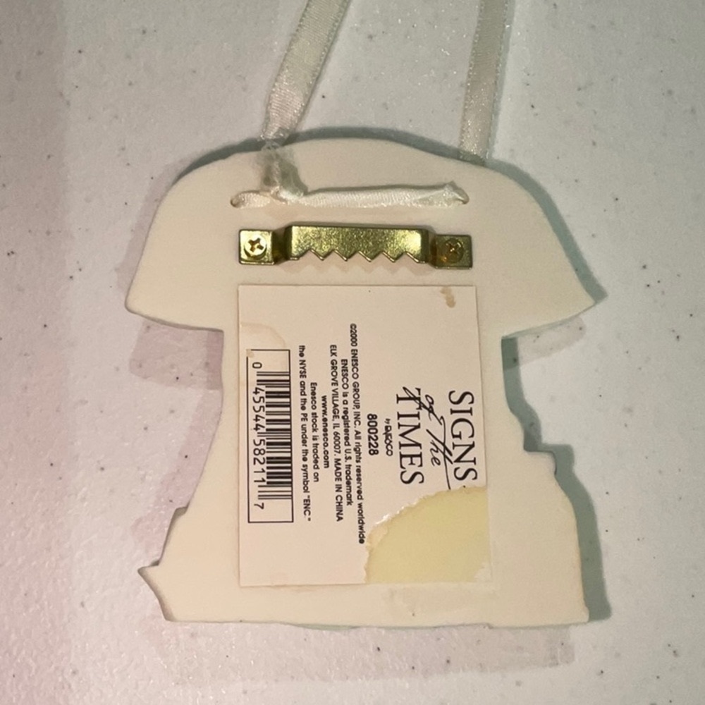 White Nurse Ornament with Red Text - Picture 5 of 6